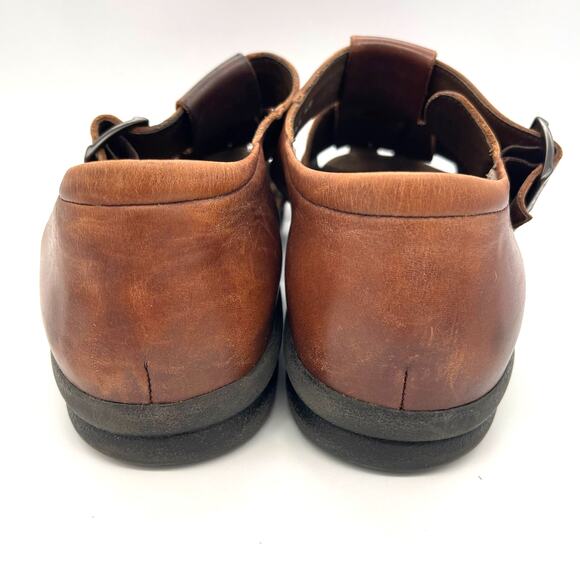 Mephisto Men’s Brown Leather 4X Shock Absorbing Sandals Size 13 EU 47